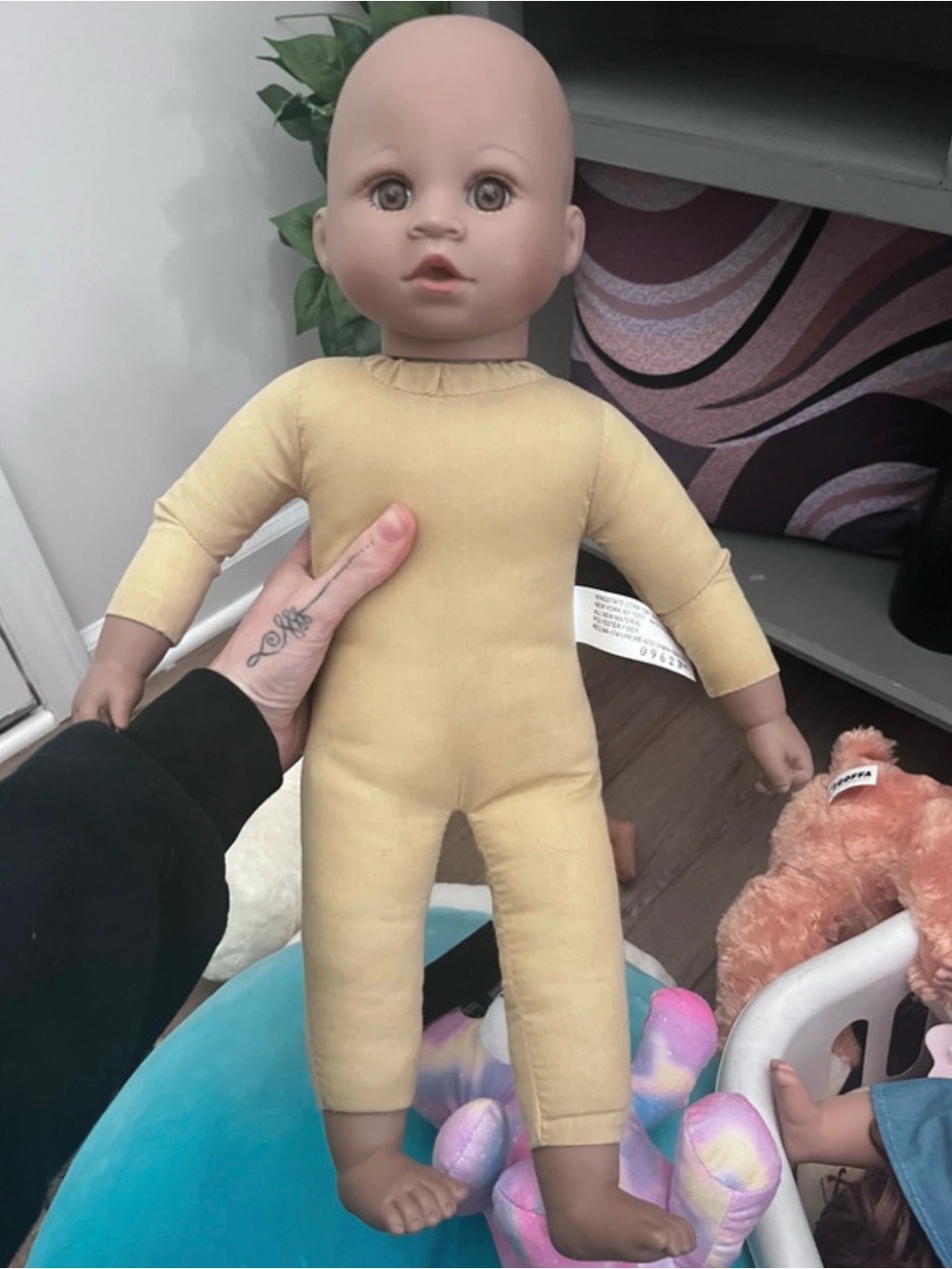 Classic Yellow Kids One-Piece Doll Body Sleeper
